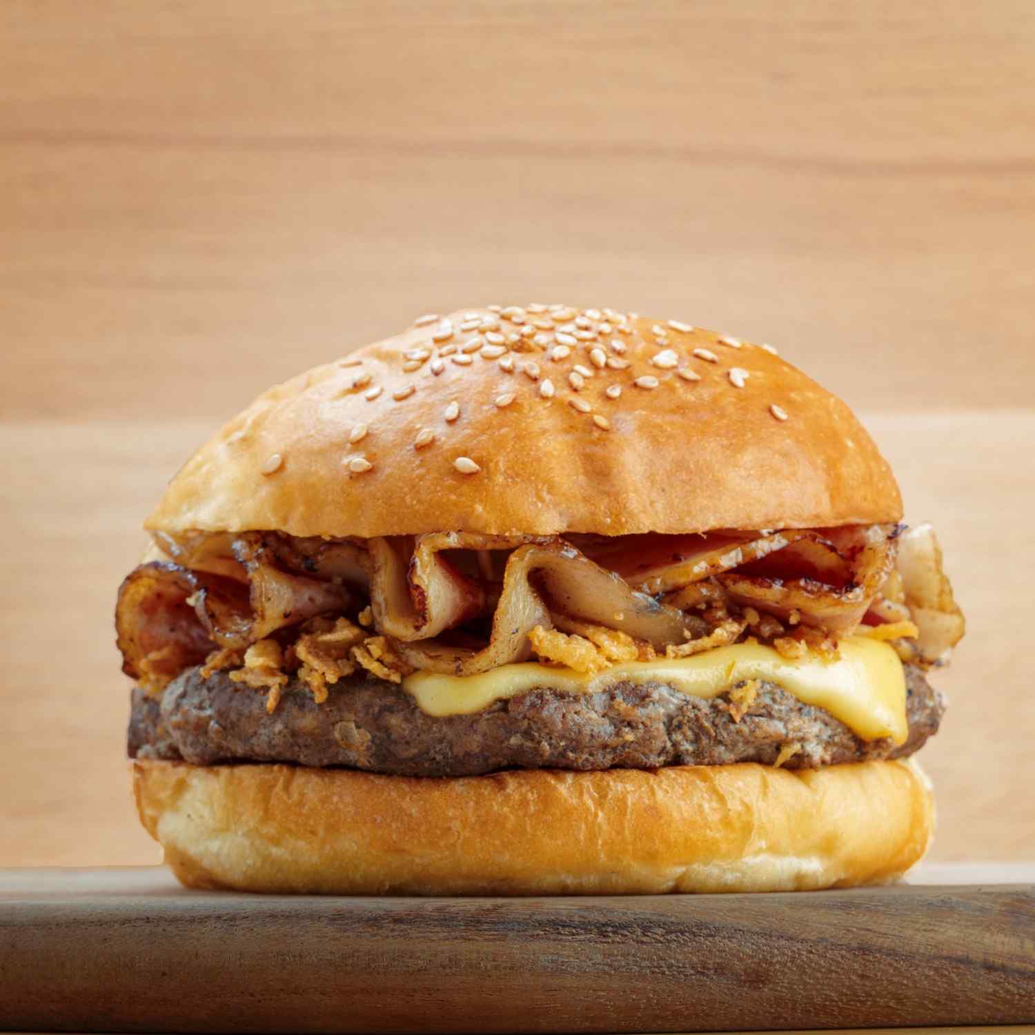 Single Fried Onion Smash Burger