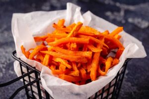 homemade sweet potato fries bucket