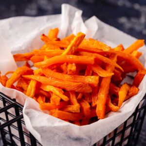 homemade sweet potato fries bucket